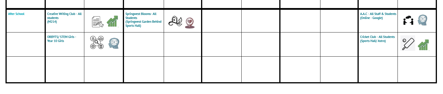 Extra curricular After school